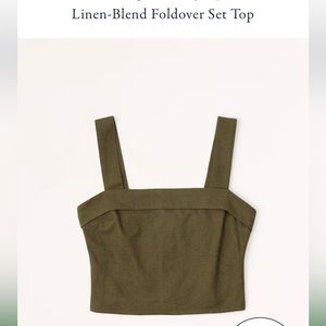 Abercrombie & Fitch Linen Foldover Set Top